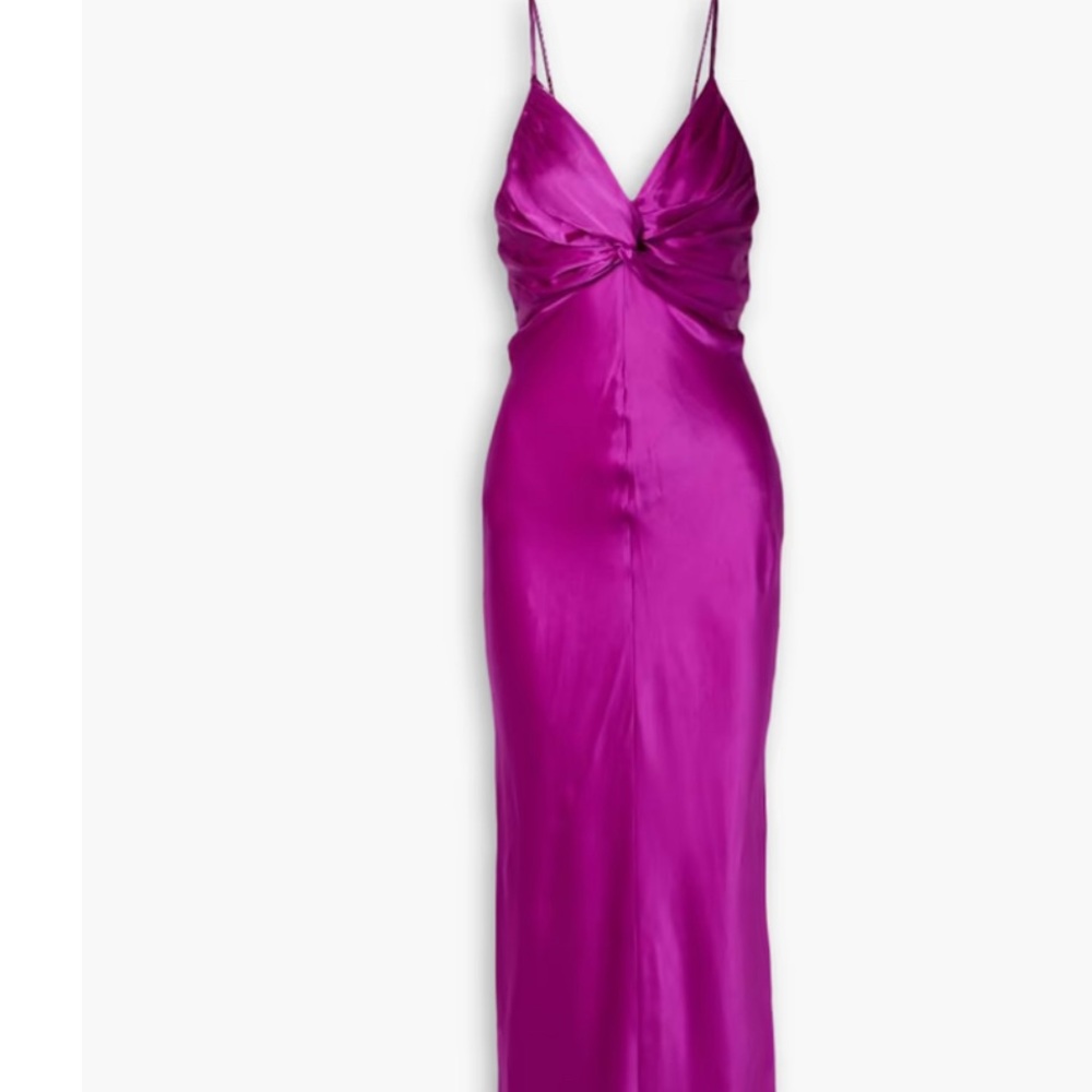 TOVE  Athena twist-front silk gown; brand new with tags.